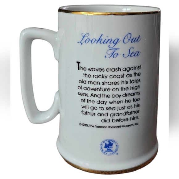 Vintage-Long John Silvers 'Looking Out To Sea' Norman Rockwell Tankard Mug 1985‌ - Picture 2 of 5